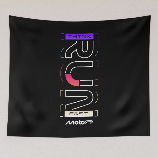 Item preview, Think Run Fast MotoGP Racing Geometric Typography designed and sold by Stotee.