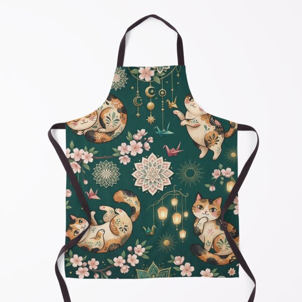 Item preview, Whimsical Sakura Cats Seamless Pattern designed and sold by Iampoji.