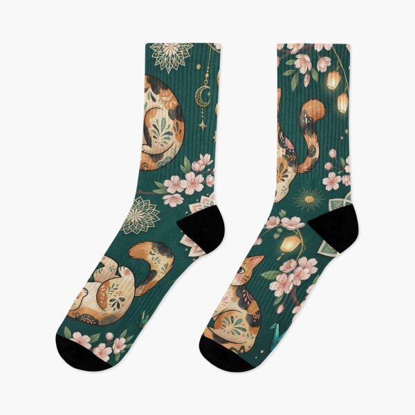 Item preview, Whimsical Sakura Cats Seamless Pattern designed and sold by Iampoji.