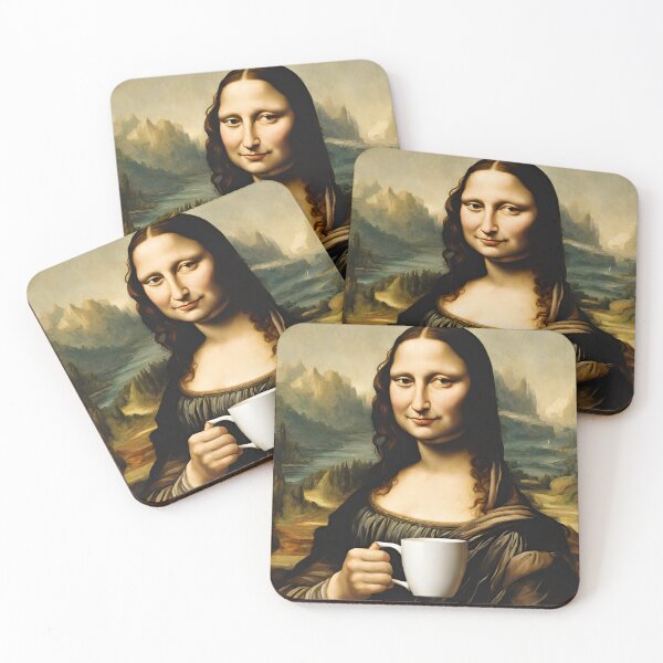 Item preview, Mona Lisa Coffee Break | Funny Art Parody Caffeine Lover designed and sold by ICANTWithoutCOFFEE.
