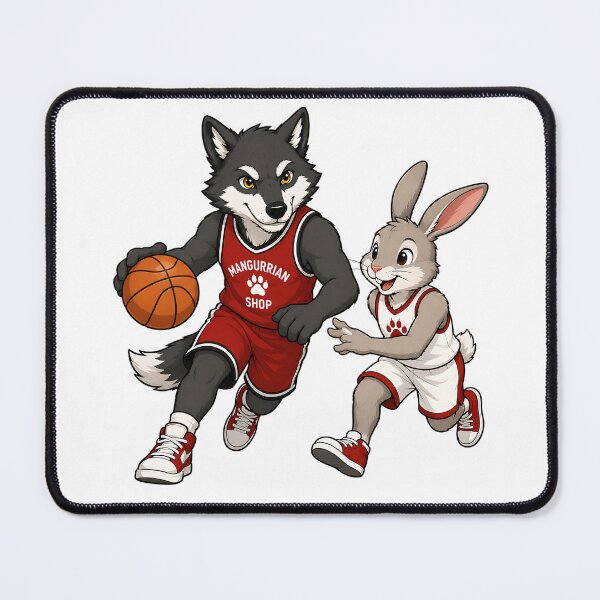 Item preview, Wolf and Bunny Basketball Bros designed and sold by Mangurrian Shop.