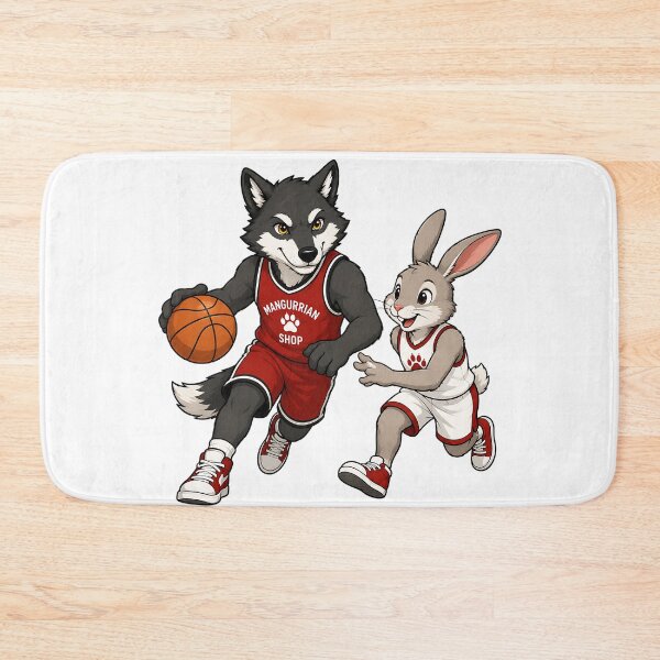 Item preview, Wolf and Bunny Basketball Bros designed and sold by Mangurrian Shop.