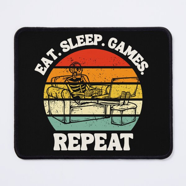 Item preview, Eat. Sleep. Games. Repeat Skeleton Design designed and sold by OldSkullDesigns.