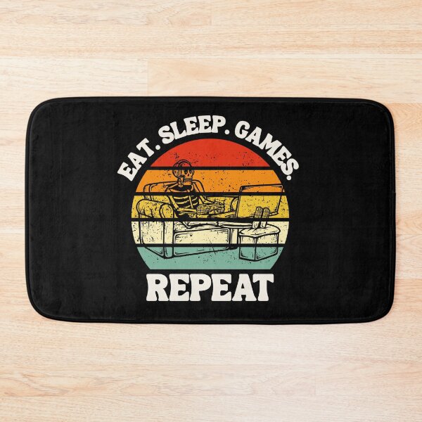 Item preview, Eat. Sleep. Games. Repeat Skeleton Design designed and sold by OldSkullDesigns.