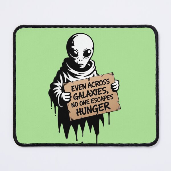 Item preview, Banksy Alien - Even across galaxies, no one escapes hunger designed and sold by 123ks.