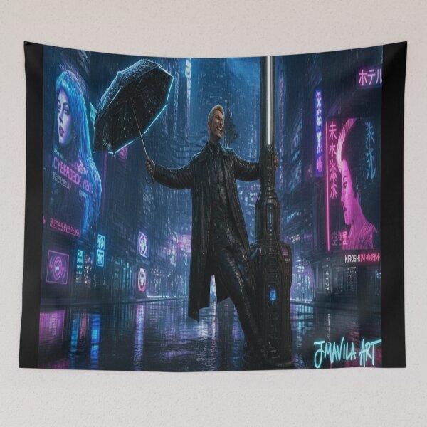 Item preview, Singing in the Cyberpunk Rain JMAVILA ART designed and sold by JMAVILA ART.
