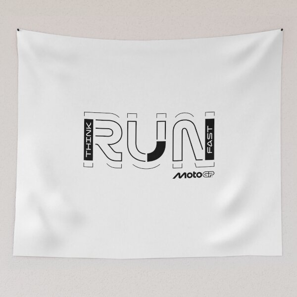 Item preview, Think Run Fast MotoGP Racing Geometric Typography designed and sold by Stotee.