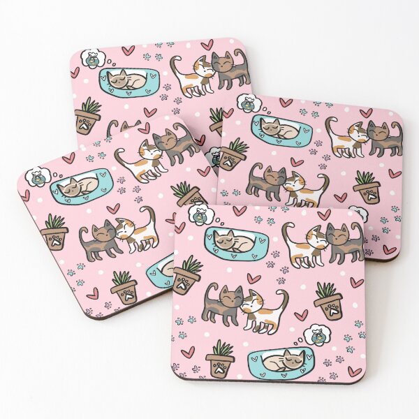 Item preview, Cute Pink Cat Love designed and sold by SantaLisaPier.