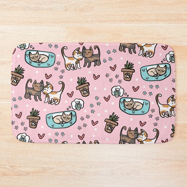 Item preview, Cute Pink Cat Love designed and sold by SantaLisaPier.