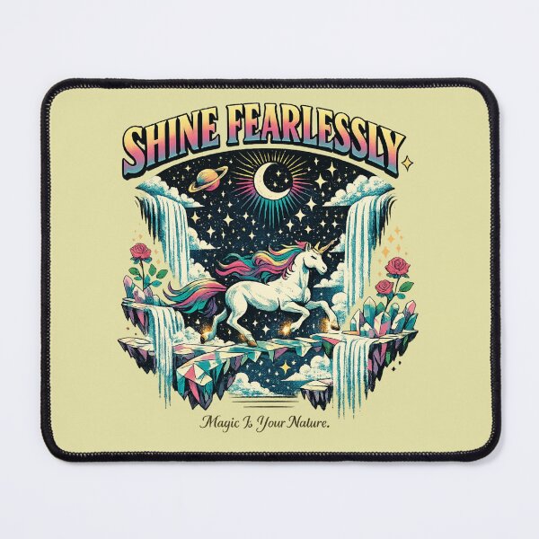 Item preview, Shine Fearlessly – Rainbow Unicorn Fantasy Art designed and sold by Dogandesighn.