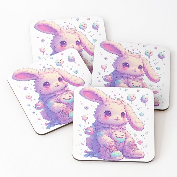 Item preview, Cute Kawaii Bunny in Hoodie and Sneakers by NegarTvDesigns designed and sold by NegarTv Designs.