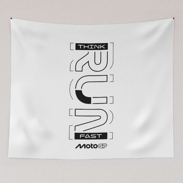 Item preview, Think Run Fast MotoGP Racing Geometric Typography designed and sold by Stotee.