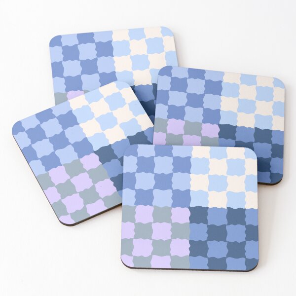 Item preview, Blueberry Milk Checkerboard Pattern | Soft Retro Pastel Geometric designed and sold by nineFlorals.