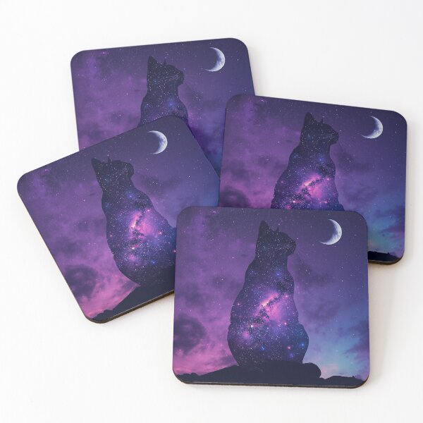 Item preview, Celestial Cat Galaxy Stars Mystical Art designed and sold by AEVORI.