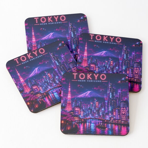 Item preview, Tokyo Neon Horizons | Cyberpunk Skyline | Futuristic Cityscape | Synthwave Travel Art designed and sold by Neo Tokio.