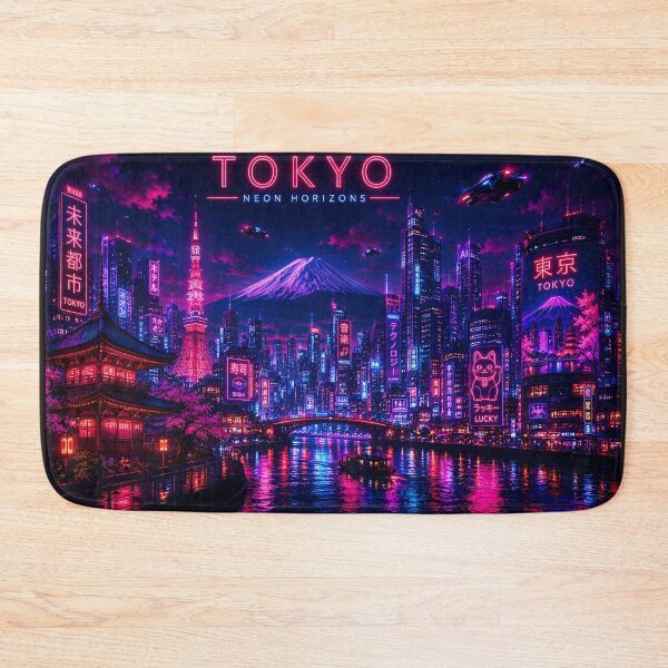 Item preview, Tokyo Neon Horizons | Cyberpunk Skyline | Futuristic Cityscape | Synthwave Travel Art designed and sold by Neo Tokio.