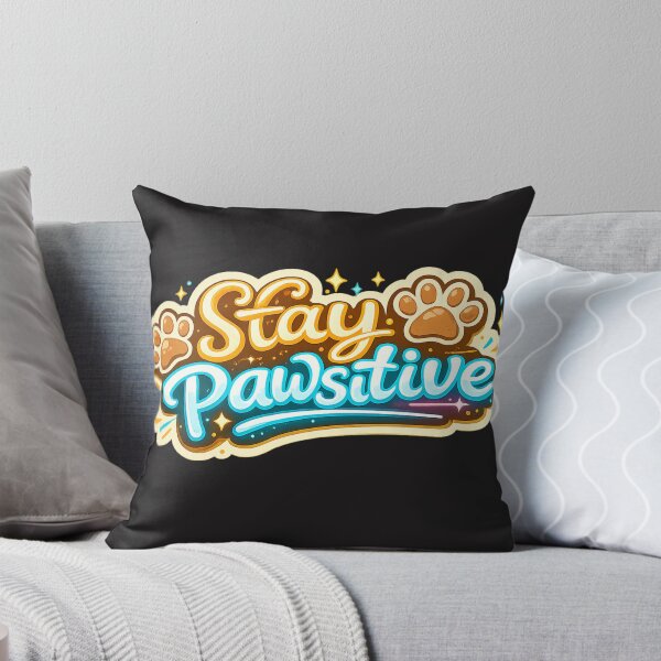 Item preview, Stay Pawsitive | Cute Dog Pun | Positive Pet Quote | Dog Lover Sticker designed and sold by VasiArtLab.