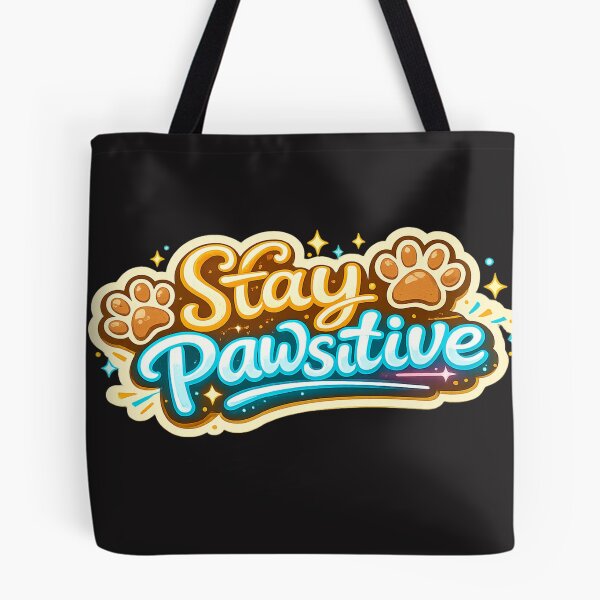 Item preview, Stay Pawsitive | Cute Dog Pun | Positive Pet Quote | Dog Lover Sticker designed and sold by VasiArtLab.