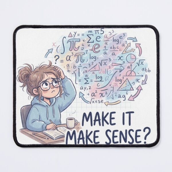Item preview, Make It Make Sense Cartoon Sticker designed and sold by Imaginarium of Chaos falcon88 .