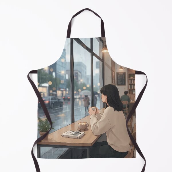 Item preview, Rainy Day in Seoul: Cozy Cafe Window Moment designed and sold by SOOstudio73.