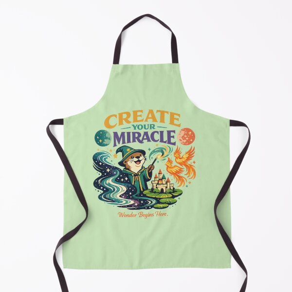 Item preview, Create Your Miracle – Whimsical Otter Wizard Fantasy Art designed and sold by Dogandesighn.