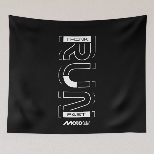 Item preview, Think Run Fast MotoGP Racing Geometric Typography designed and sold by Stotee.