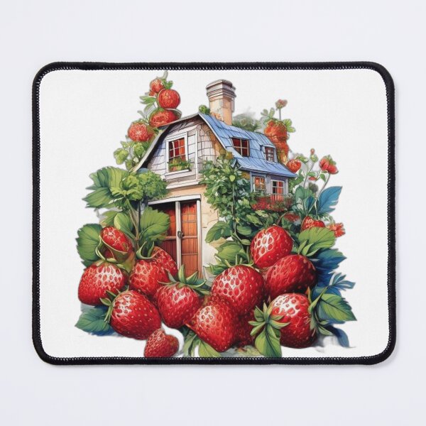 Item preview, Vibrant Strawberry Cottagecore Canvas: Playful Pastel Garden designed and sold by Shadow-Stone.