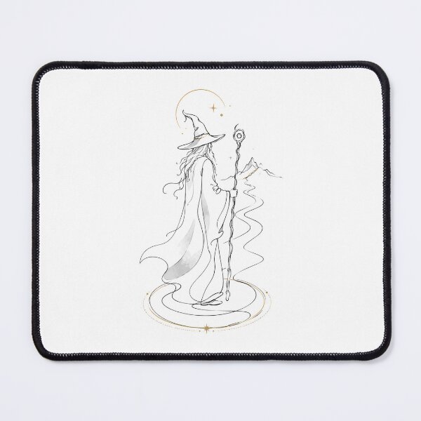 Item preview, Minimalist Wizard Silhouette Magical Celestial Fantasy Art designed and sold by Fenay Designs.