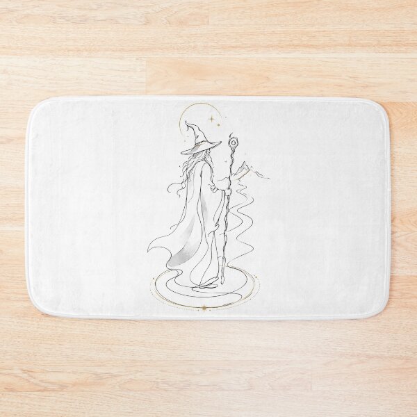 Item preview, Minimalist Wizard Silhouette Magical Celestial Fantasy Art designed and sold by Fenay Designs.