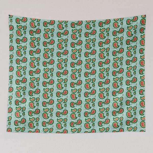 Item preview, Watermelon and Feta cheese paisley designed and sold by SEAutiful.