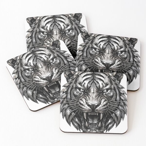 Item preview, Steel Tiger V3 – Industrial Metal Tiger Head | Steel Beast Mechanical Predator designed and sold by SteelCoat Studio.