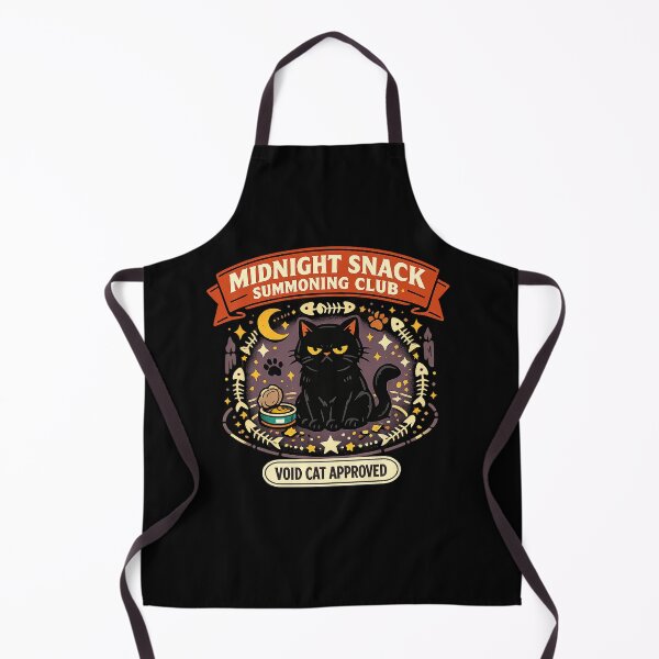 Item preview, Midnight Snack Summoning Club Void Cat Retro Black Cat Shirt designed and sold by Concrete Coffee Studio.