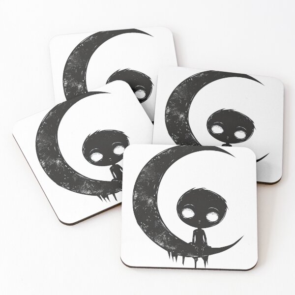 Item preview, Moon Child Gothic Silhouette Melancholy Dark Art Illustration designed and sold by DeadPixlDesigns.