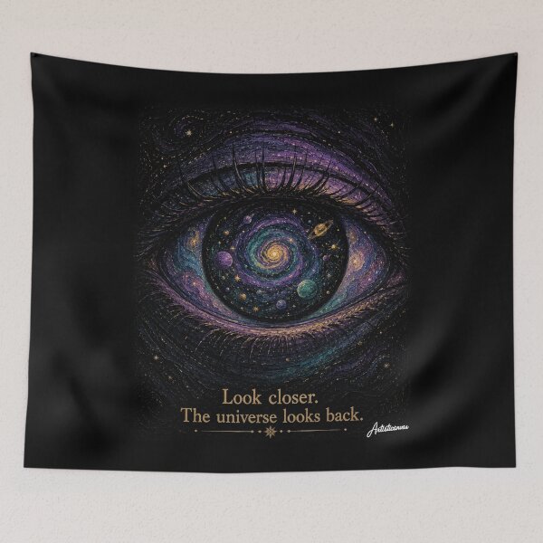 Item preview, Cosmic Eye Galaxy Iris Spiral Nebula Hypnotic Dark Art designed and sold by Artisticanvas.