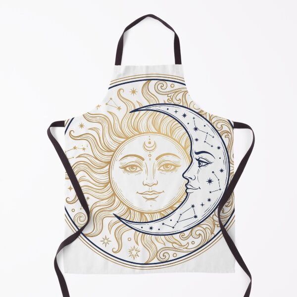 Item preview, Mystical Golden Sun and Crescent Moon Faces designed and sold by pohapoha181.