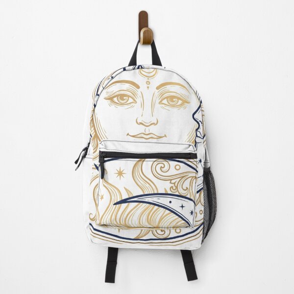 Item preview, Mystical Golden Sun and Crescent Moon Faces designed and sold by pohapoha181.