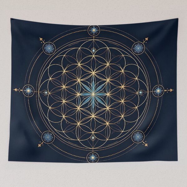 Item preview, Sacred Geometry Flower of Life designed and sold by Clockwork and Bloom.