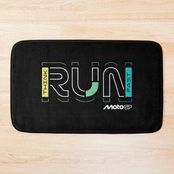 Item preview, Think Run Fast MotoGP Racing Geometric Typography designed and sold by Stotee.
