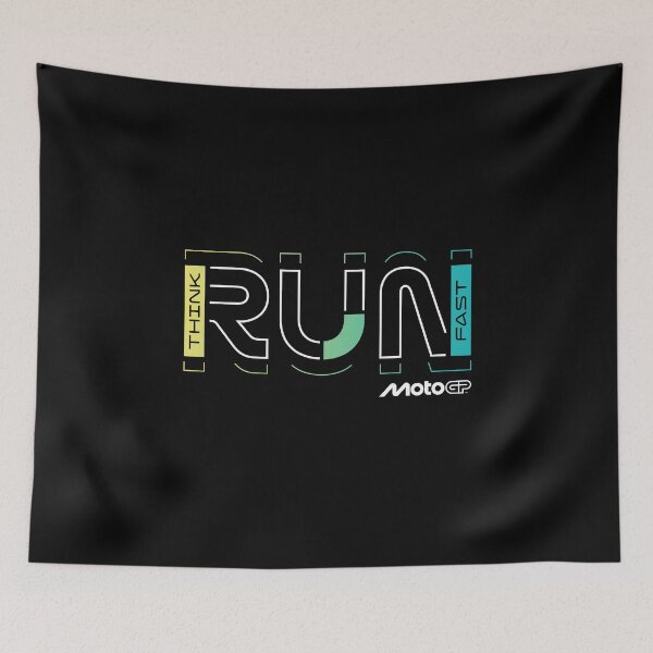 Item preview, Think Run Fast MotoGP Racing Geometric Typography designed and sold by Stotee.