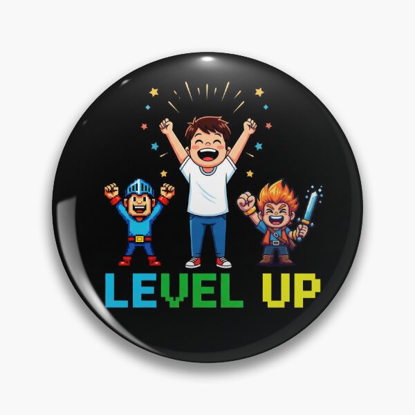 Item preview, Level Up Funny Retro Gaming Chibi Pixel Art designed and sold by DigitalArtx-com.