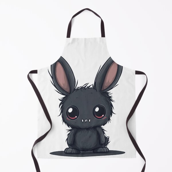 Item preview, Creepy Cute Black Bunny Fangs Gothic Kawaii Illustration designed and sold by DeadPixlDesigns.