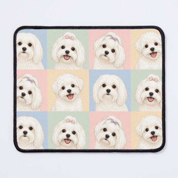 Item preview, Maltese Portrait Grid | Cute Dog Illustration designed and sold by pixiedustpaint.