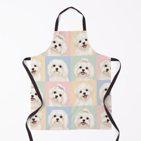 Item preview, Maltese Portrait Grid | Cute Dog Illustration designed and sold by pixiedustpaint.
