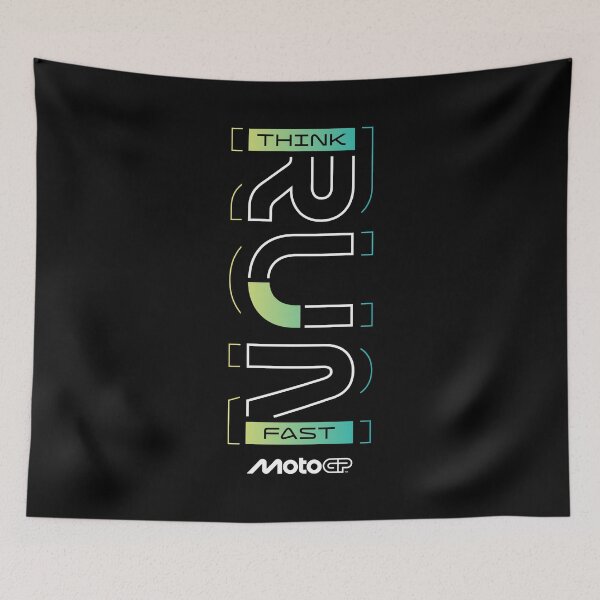 Item preview, Think Run Fast MotoGP Racing Geometric Typography designed and sold by Stotee.