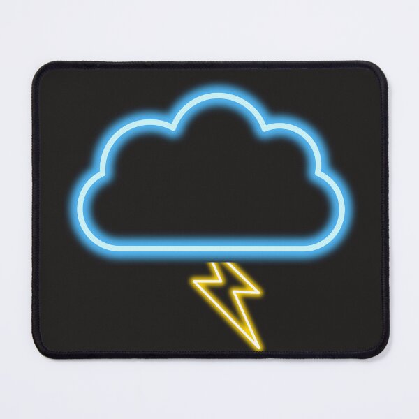 Item preview, Neon Cloud and Lightning Bolt Minimalist Art designed and sold by alalame.