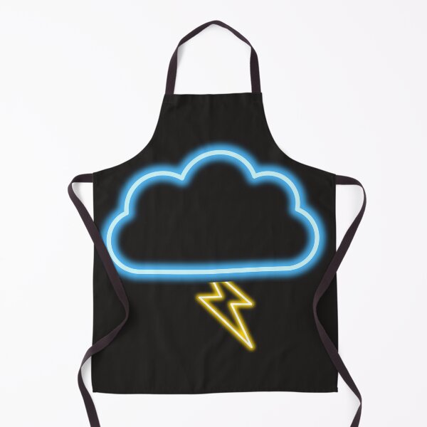 Item preview, Neon Cloud and Lightning Bolt Minimalist Art designed and sold by alalame.