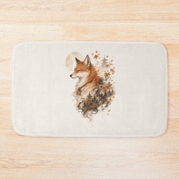 Item preview, Kitsune Ember Autumn Fox Spirit Ink Wash designed and sold by AbderraimArt.