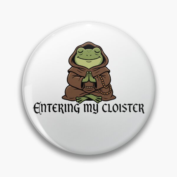 Item preview, Entering My Cloister - Funny Frog Monk Meditation designed and sold by TheBeesForYou.