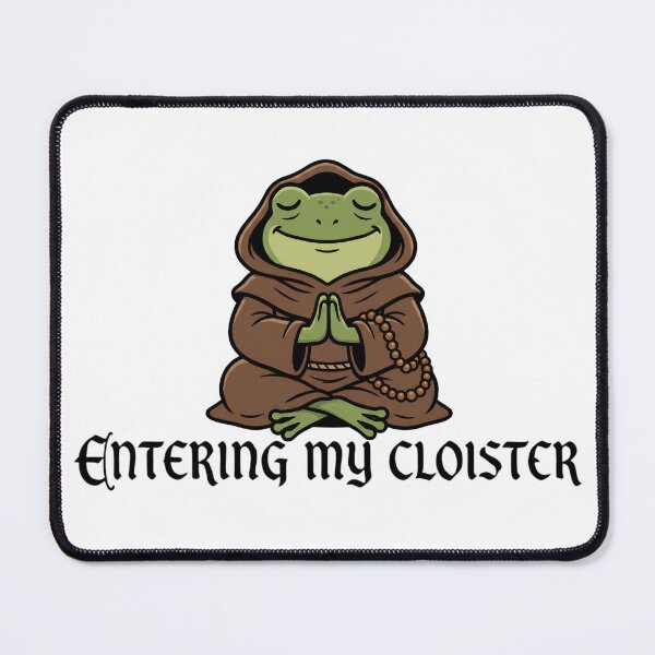 Item preview, Entering My Cloister - Funny Frog Monk Meditation designed and sold by TheBeesForYou.