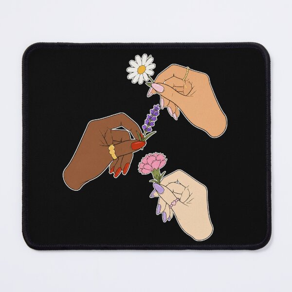 Item preview, Hands Sharing Flowers Diverse Skin Tones Illustration designed and sold by DjFreeq.